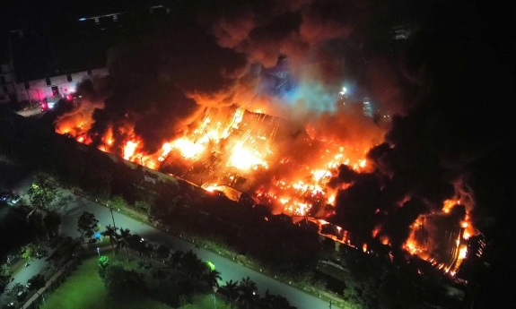 Cháy lớn tại Công ty cổ phần Công nghiệp Quảng An 1